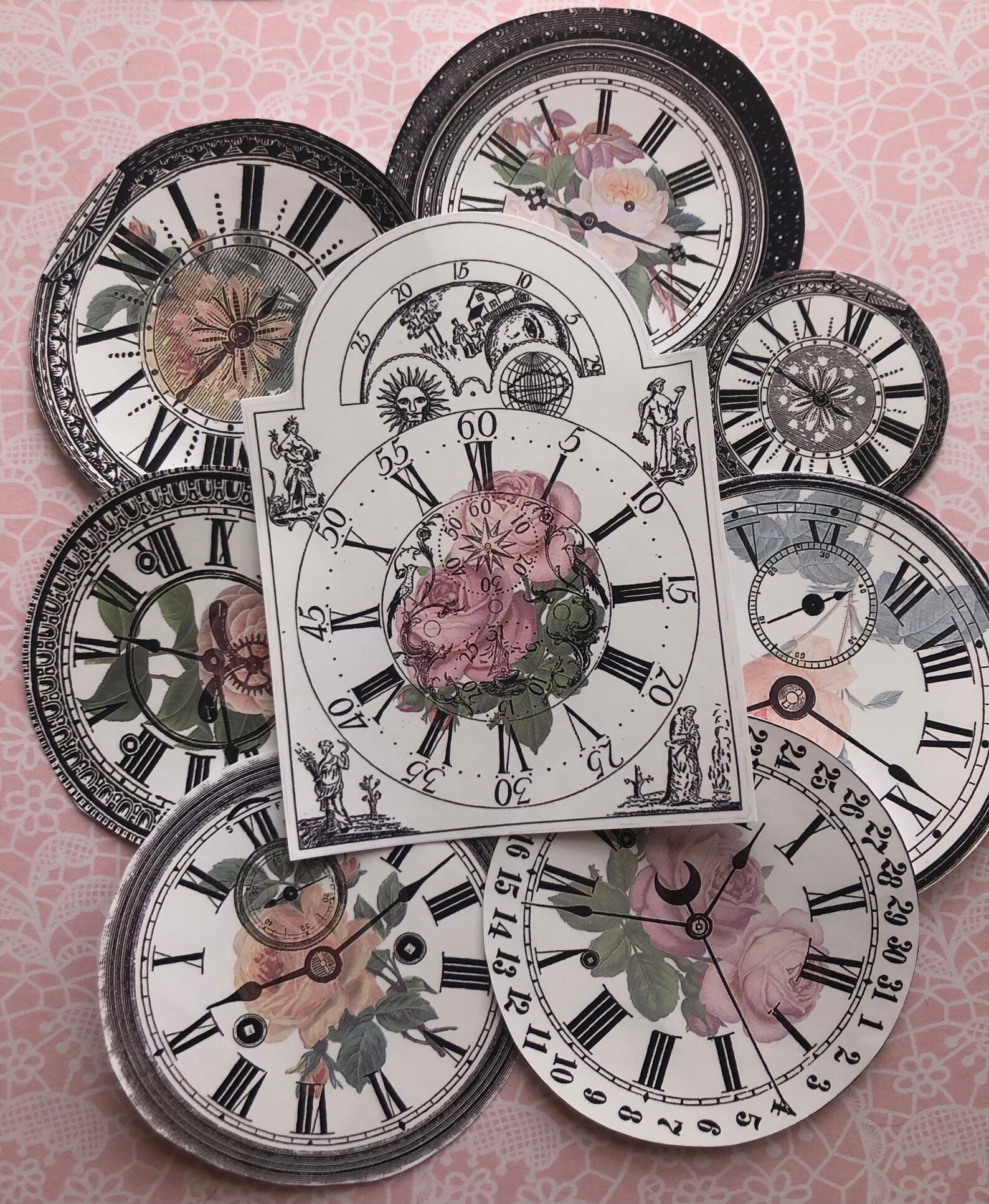 Clock Stickers Vintage Style Clock Face Stickers for Your Etsy UK