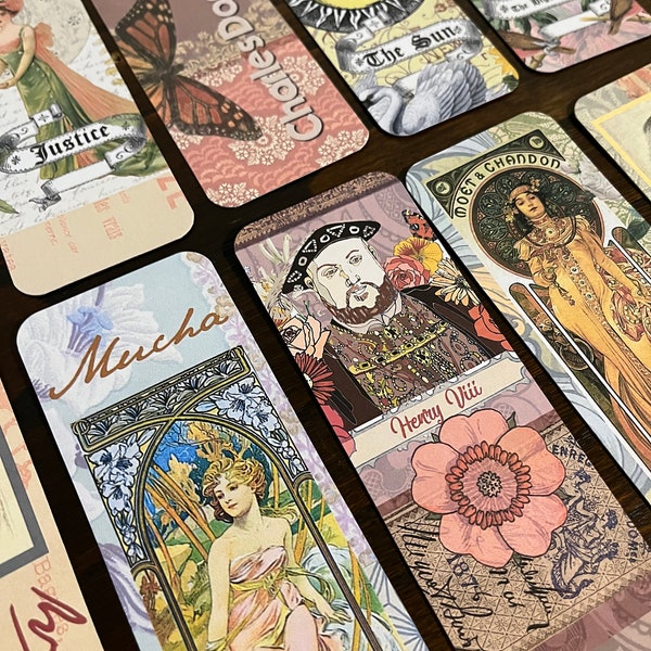 20 historical style bookmarks. A mix of 20 bookmarks from my Etsy shop