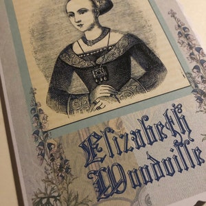 Elizabeth Woodville kaart. Handgemaakte Elizabeth Woodville kaart