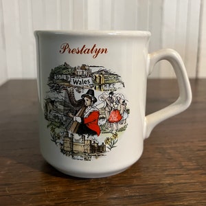 Welsh mug. A pretty Welsh mug with the text Prestatyn.