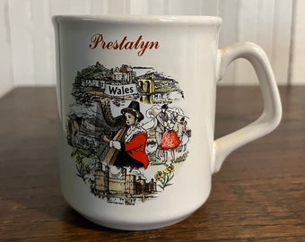 Welsh mug. A pretty Welsh mug with the text Prestatyn.