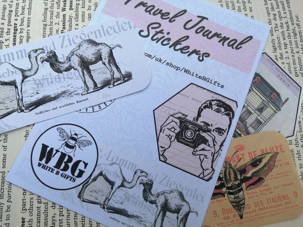 travel journal stickers etsy
