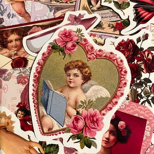 Love stickers. Pretty romantic stickers with cherubs, flowers and lots more