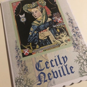 Cartão de felicitações de Cecily Neville. Cartão Cecily Neville Duquesa de York