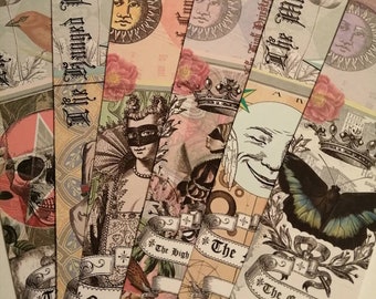Tarot bookmarks can be used for journals and card making