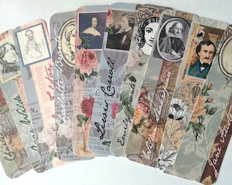 Author bookmarks - 10 bookmarks featuring classic novelists.