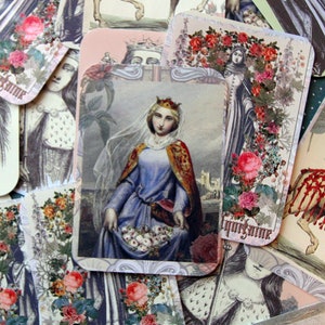Eleanor of Aquitaine stickers, Renaissance style stickers featuring the French and English Queen