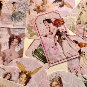 Fairy stickers. Vintage fairy sticker pack for your journal, laptop, case and lots more. Pretty fairy stickers that are so feminine!