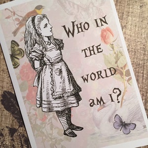 Carte Alice au pays des merveilles, jolie carte pour tout fan d’Alice