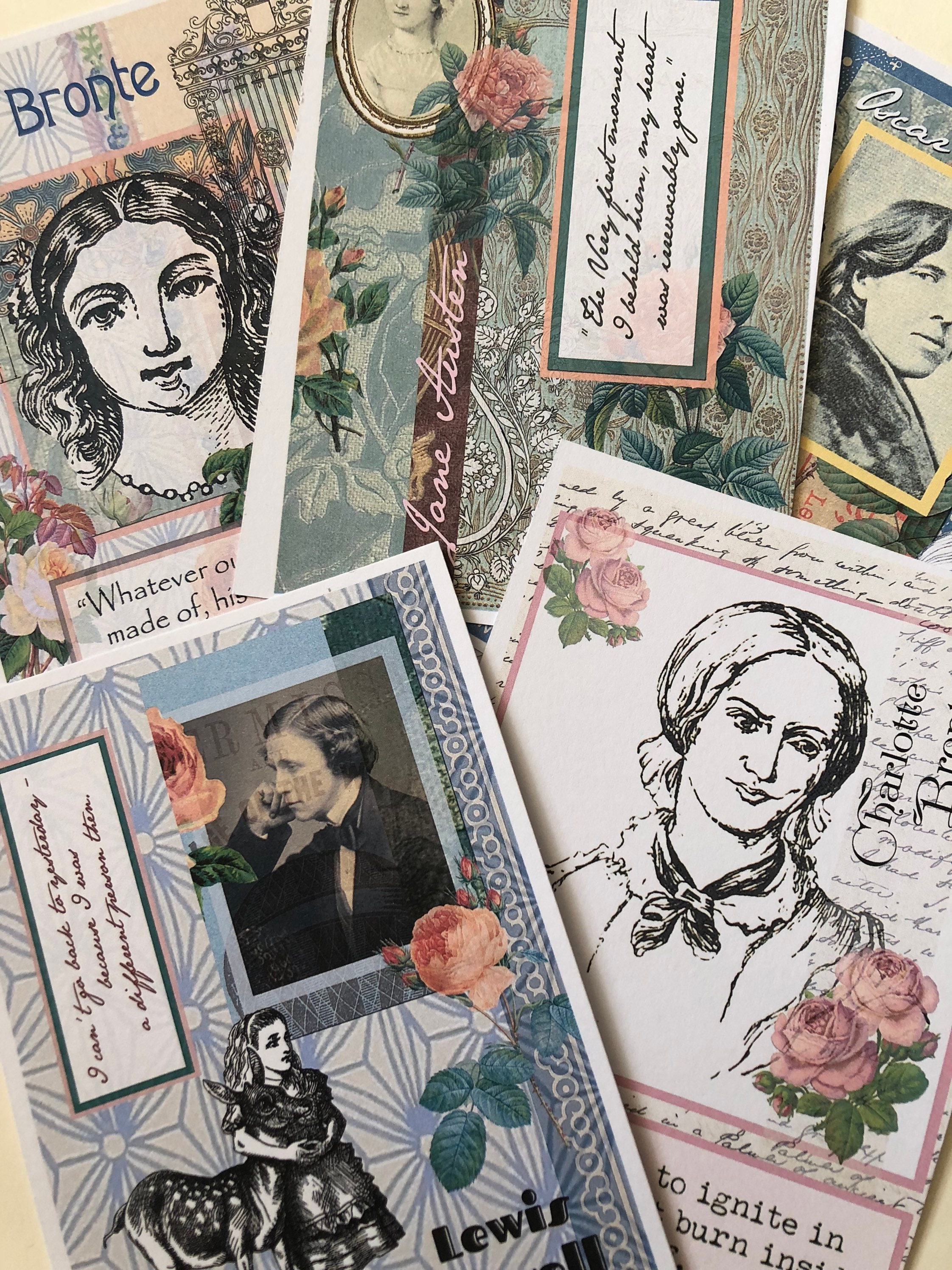 Author Postcards. Five Postcards With Famous Authors - Etsy UK