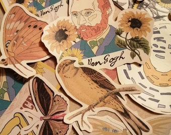 Stickers, Van Gogh stickers for your journal, laptop, scrapbook and lots more