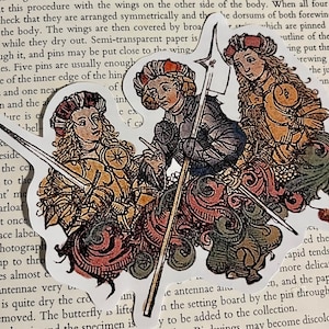Medieval Manuscript Stickers. Knights and Religious Medieval Historical ...