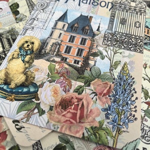 Paris cards for scrapbooks, journals, tags and more. Pretty Paris cards.