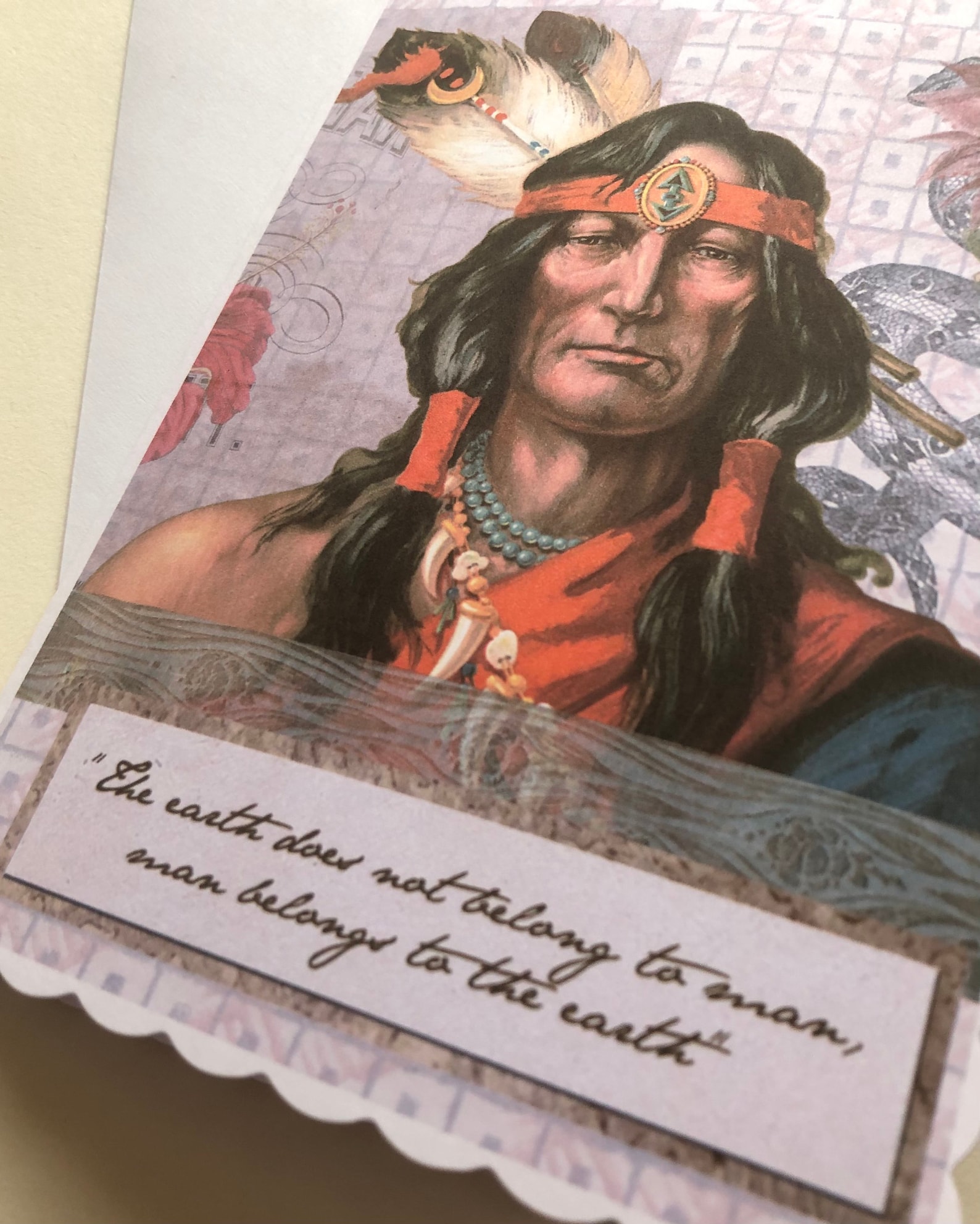 Native American Indian Greetings Card Vintage Style Card Etsy native-american-indian-greetings-card-vintage-style-card-etsy