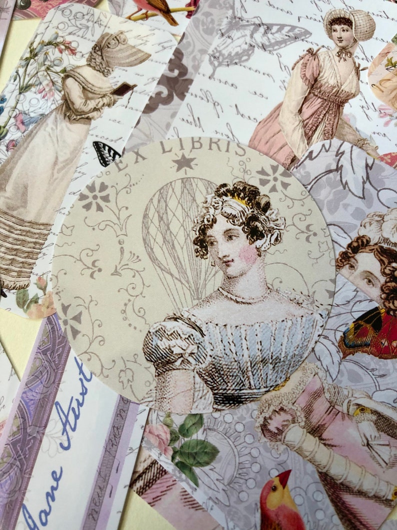 Jane Austen stickers pride and prejudice stickers for your laptop, journal, scrap book, junk journal and lots more image 6