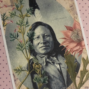 Set di cartoline indiane americane. Set di cinque carte indiane americane