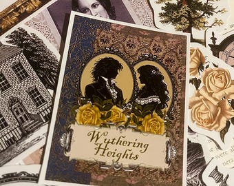 Wuthering Heights Stickers: Cathy Heathcliff, Emily Bronte Motifs (16 Pack)