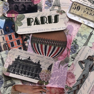 Parijs-stickers. Mooie vintage Parijs-stickers voor je dagboek, kaarten maken en meer