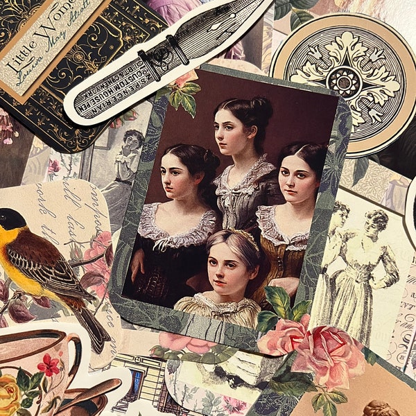 Little women stickers. Stickers inspired by Louisa May Alcott’s book, little women