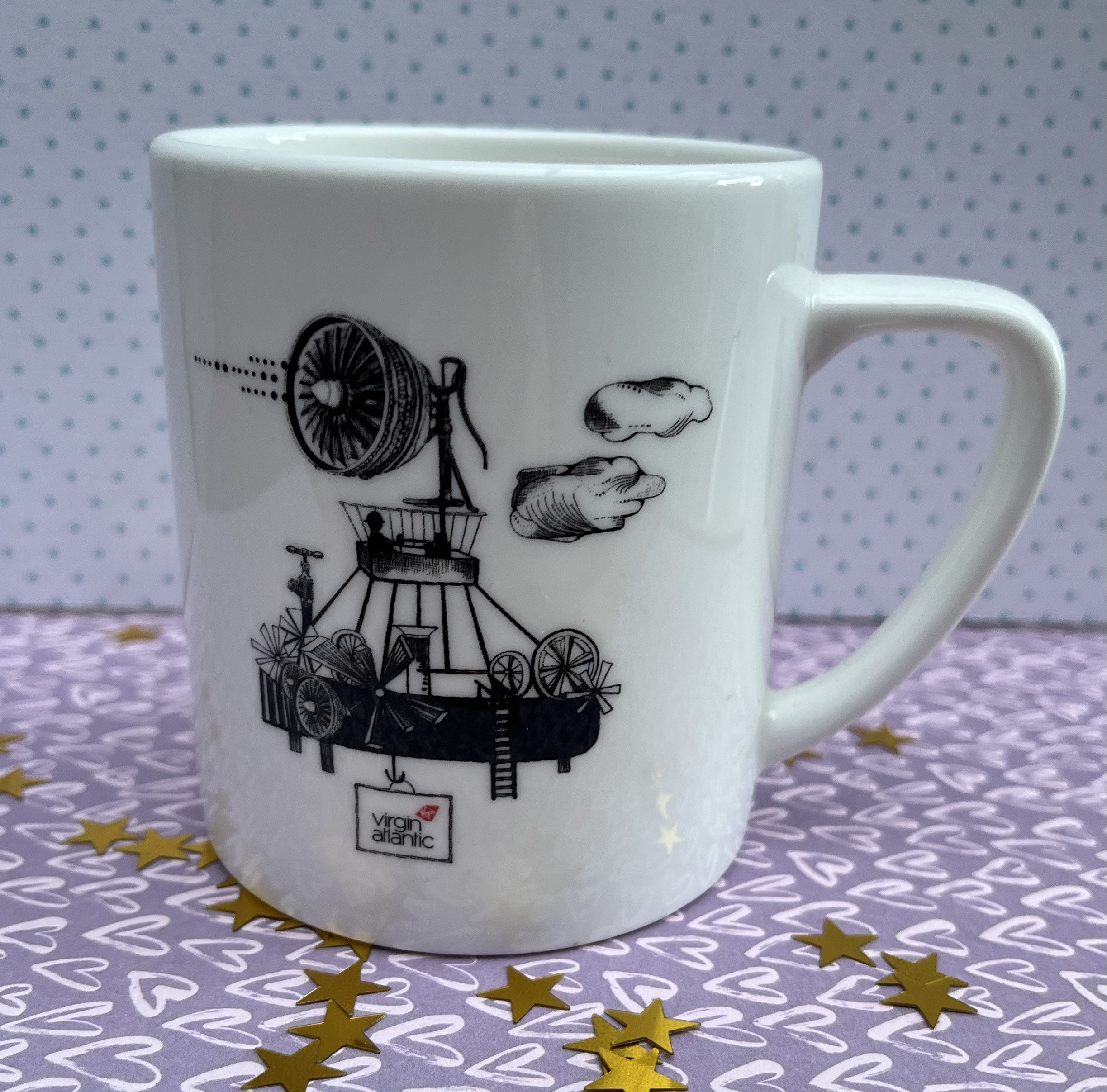 ヴァージンアトランティック航空のマグカップ Virgin Atlantic Mug Designed by Robert Welch Mug. Flying