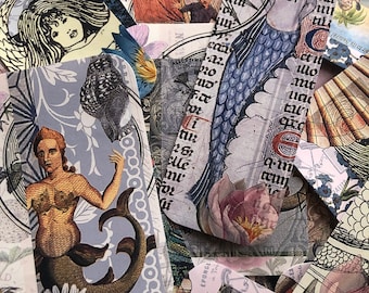 Mermaid stickers. Pretty vintage style mermaid stickers.