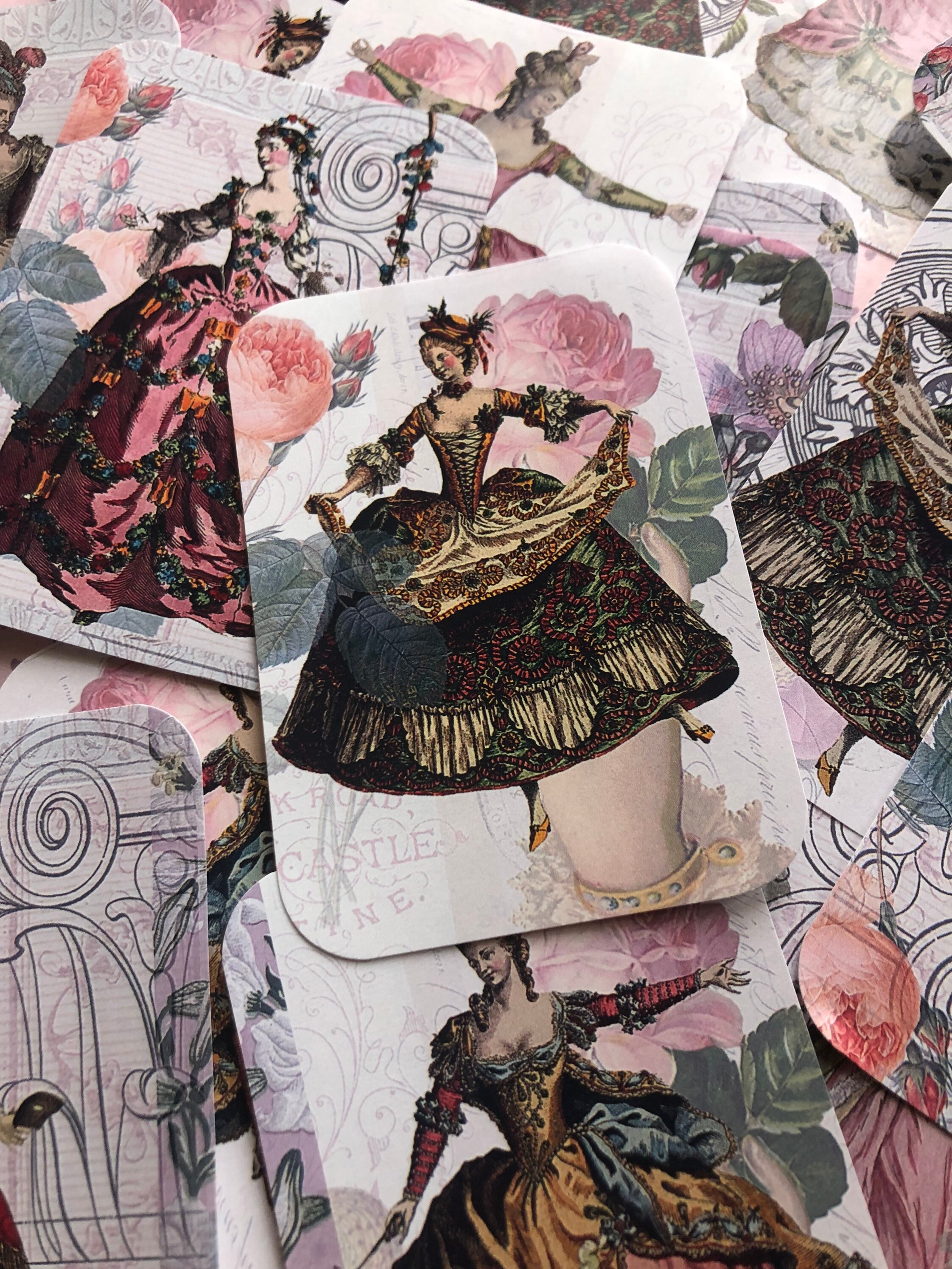 French Lady Stickers, Pretty Vintage Style Ladies for Your Journal ...