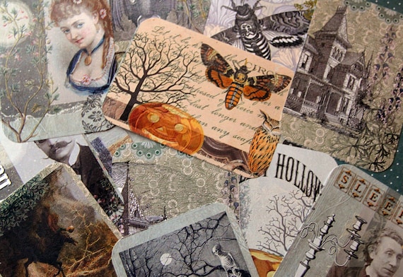 Sleepy Hollow stickers, spooky style stickers with images inspired by the book, the Legend of Sleepy Hollow