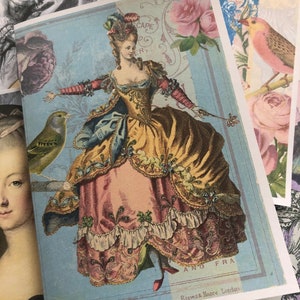 Bonitas tarjetas de notas de María Antonieta. Tarjetas de notas con la reina María Antonieta