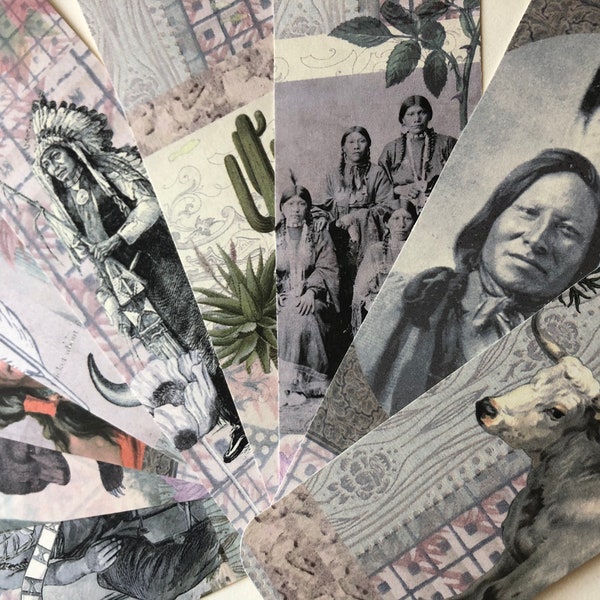 Native American Indian bookmarks. Vintage inspired bookmarks