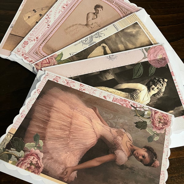 Ballerina greetings cards. Ballet inspired blank cards. 5 beautiful ballet cards