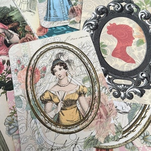 Cartões de Jane Austen. Lindos cartões de Jane Austen para seu diário, criação de cartões e muito mais