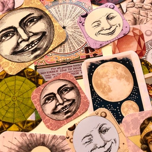Autocollants tarot et cristal. autocollants de style vintage pour votre journal, planificateur et bien plus encore
