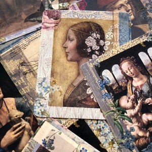 Leonardo da Vinci stickers. Beautiful stickers created using da Vincis paintings image 1