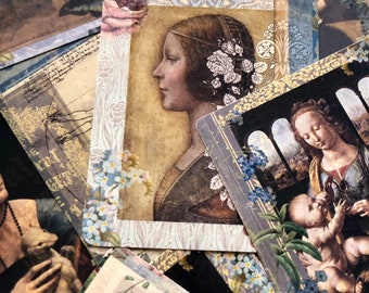 Leonardo da Vinci stickers. Beautiful stickers created using da Vinci’s paintings
