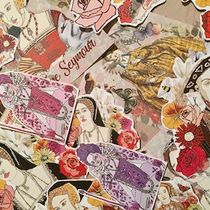 Henry VIII-stickers, Anne Boleyn, Tudor, Catharina van Aragon, Jane Seymour, koning, koningin, geschiedenis, Engeland,