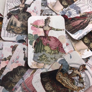 French Lady Sticker, hübsche Damen im Vintage-Stil für dein Journal, Planer, Kartengestaltung und mehr