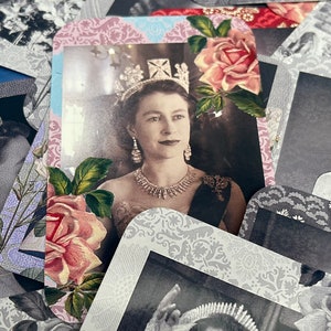 Autocollants de la reine Elizabeth 2e. Beaux autocollants de la reine Elizabeth 2ème