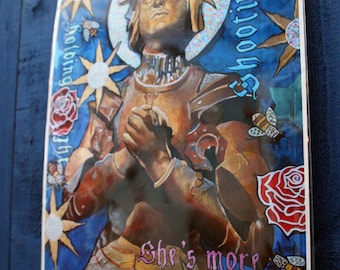 ジャンヌ・ダルクがフランスを救ったイラストアートポスターデジタル