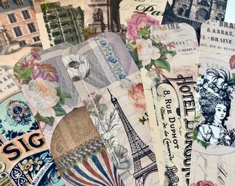 Paris bookmarks. Ten pretty Paris bookmarks