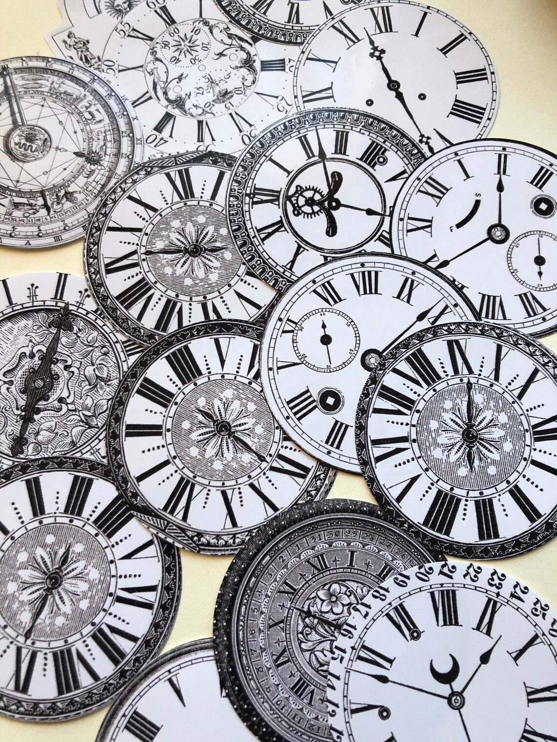 Clock stickers vintage style clock face stickers for your Etsy