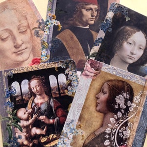 Leonardo da Vinci stickers. Beautiful stickers created using da Vincis paintings image 6