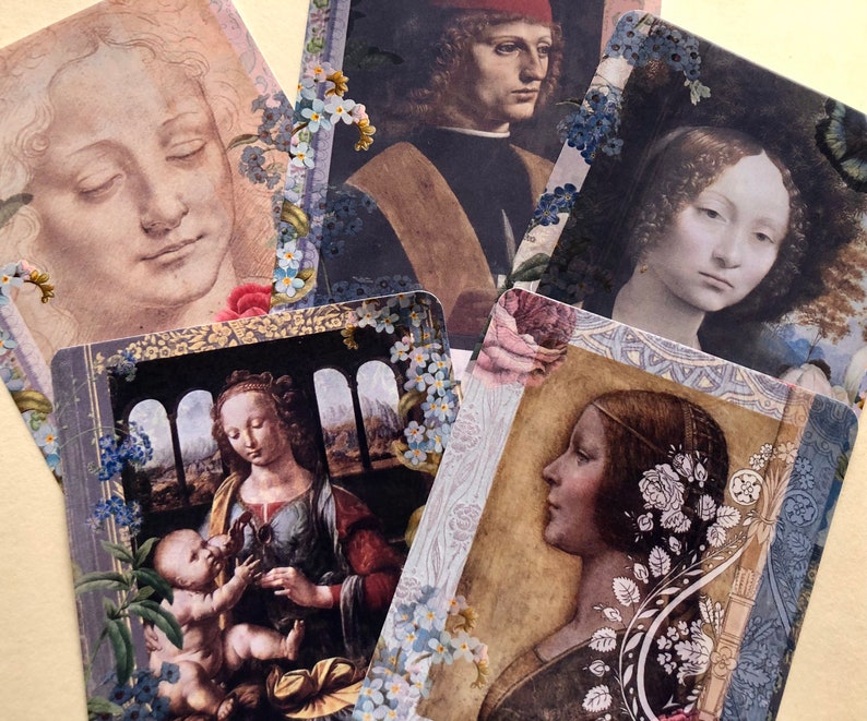 Leonardo da Vinci stickers. Beautiful stickers created using da Vincis paintings image 6