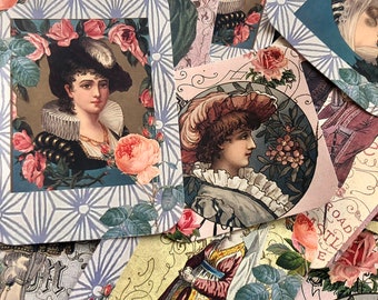 Renaissance Stickers, Vintage Style, Period Costumes, 22 Piece