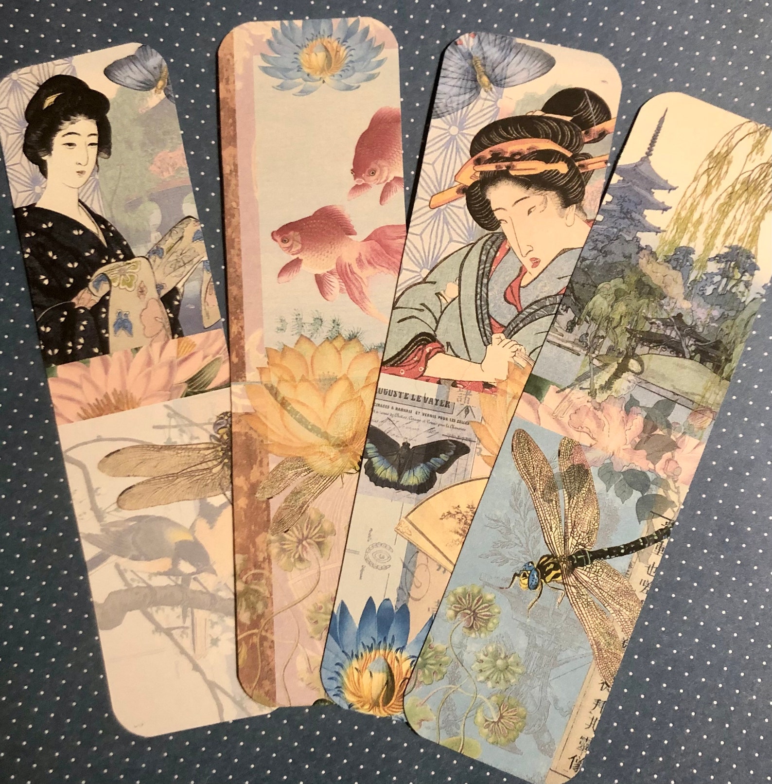 Pretty Japanese Geisha Bookmark Set. Set of 10 Japanese Geisha - Etsy