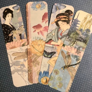 Pretty Japanese Geisha Bookmark Set. Set of 10 Japanese Geisha ...