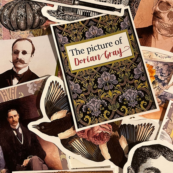 L'image des stickers Dorian Gray. Lot d'autocollants Oscar Wilde