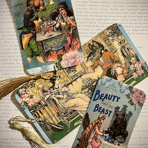 Beauty and the beast bookmarks. Pretty bookmarks with a Beauty and the beast theme