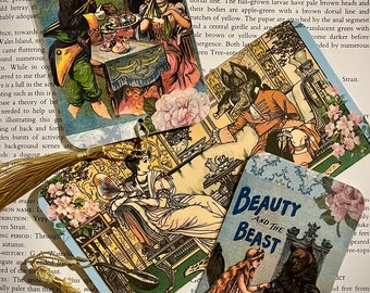 Beauty and the beast bookmarks. Pretty bookmarks with a Beauty and the beast theme