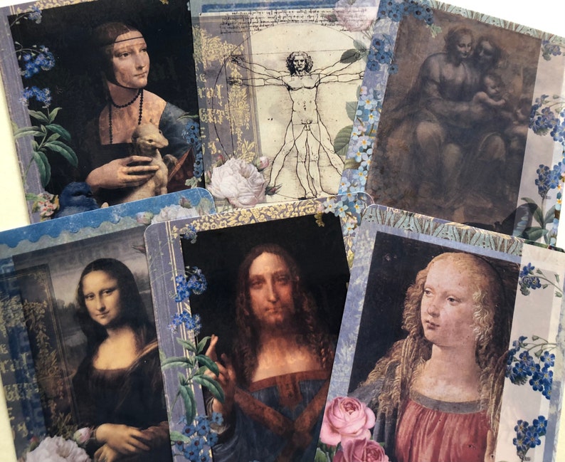Leonardo da Vinci stickers. Beautiful stickers created using da Vincis paintings image 3