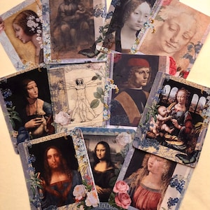 Leonardo da Vinci stickers. Beautiful stickers created using da Vincis paintings image 5